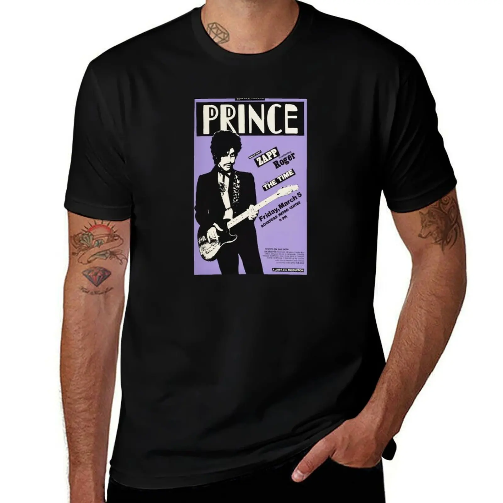 

Purple man with guitar T-Shirt cotton t shirt pack t shirt for man T-Shirt