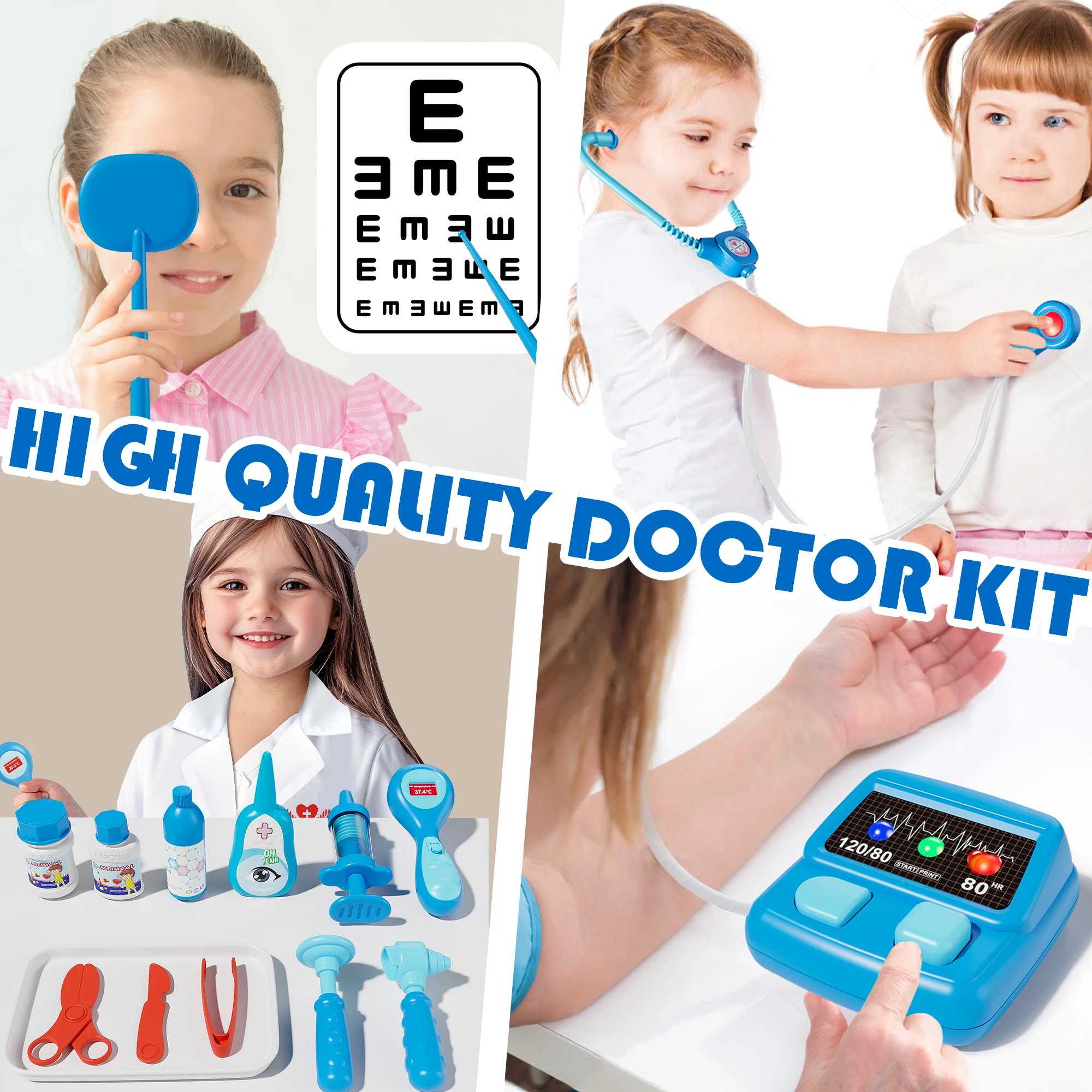 مجموعة لعب الأدوار مكونة من 37 قطعة للأطفال، ألعاب الطبيب التظاهري، للجنسين، ألعاب حفلات متعددة اللاعبين، كهدية عيد ميلاد، هدية عيد الميلاد، هدية الهالوين، فستان العطلات #2