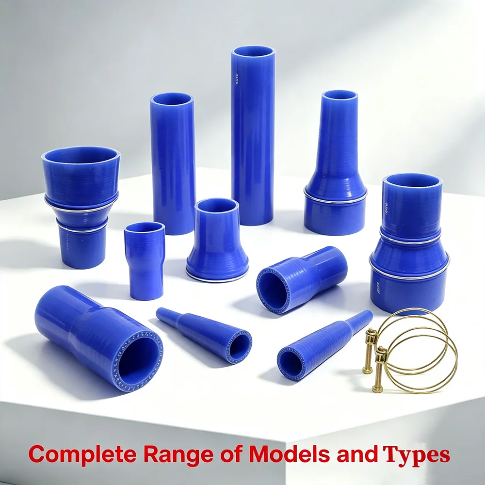 Blue universal silicone tube for automotive intercooler, turbocharged intake pipe joint, straight through silicone joint pipe