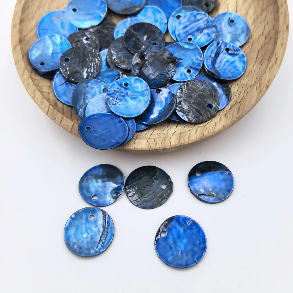 20PCS 15MM Natural Colored Mother Of Pearl Button Shell Coin Shaped Shell Bead DIY Jewelry Earrings Necklace Making Jewelry Mate