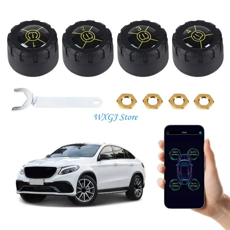

37JE Bluetooth-compatible External TPMS APP Tire Pressure Sensors