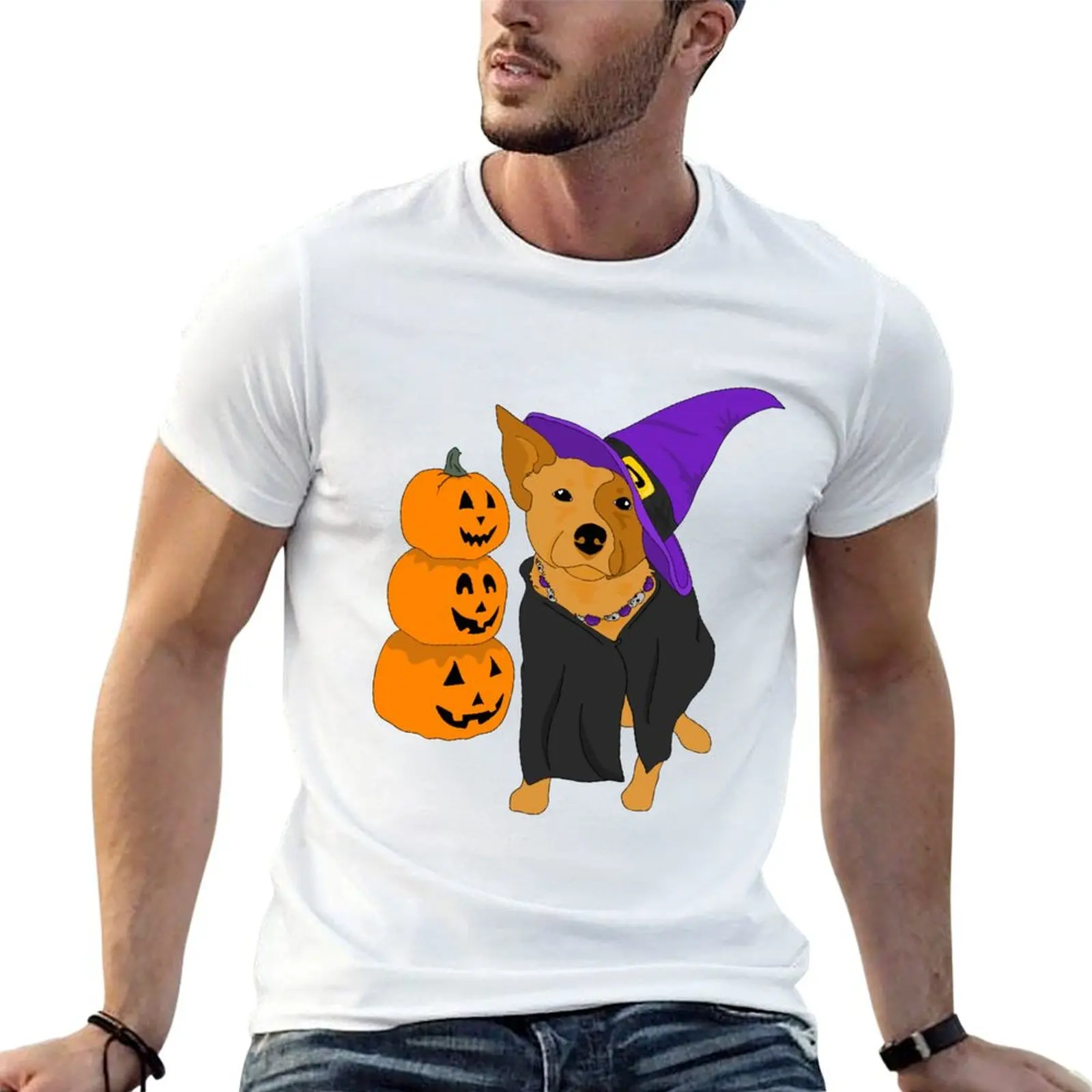 Buck Wild Heelerween T-Shirt Holiday Simple Tee Shirt