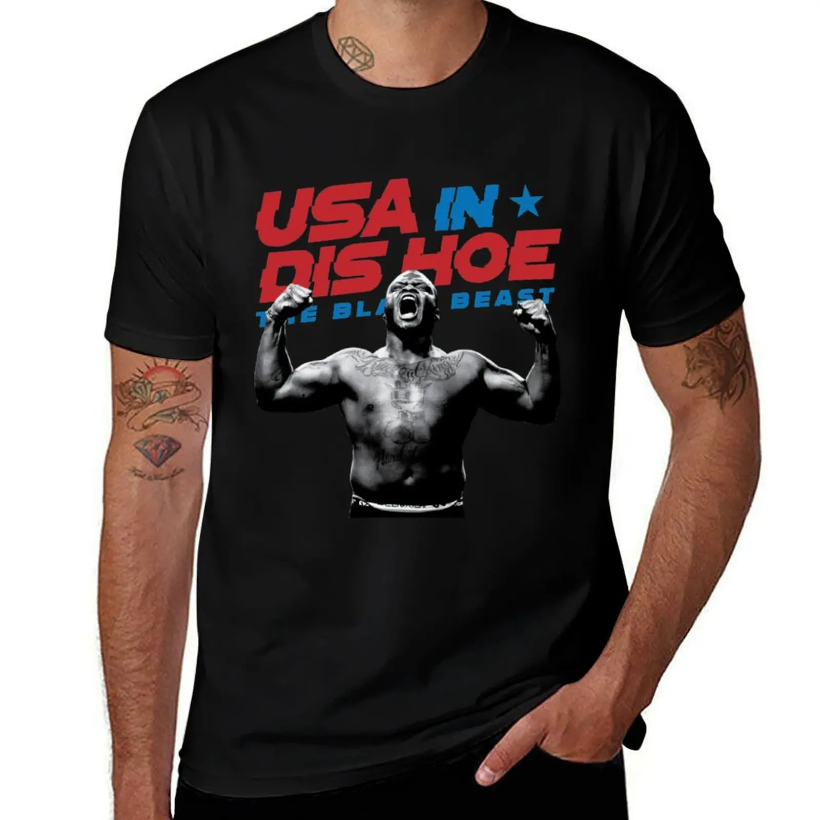 Derrick Lewis T-Shirt Regular Fit Plain Tee Shirt