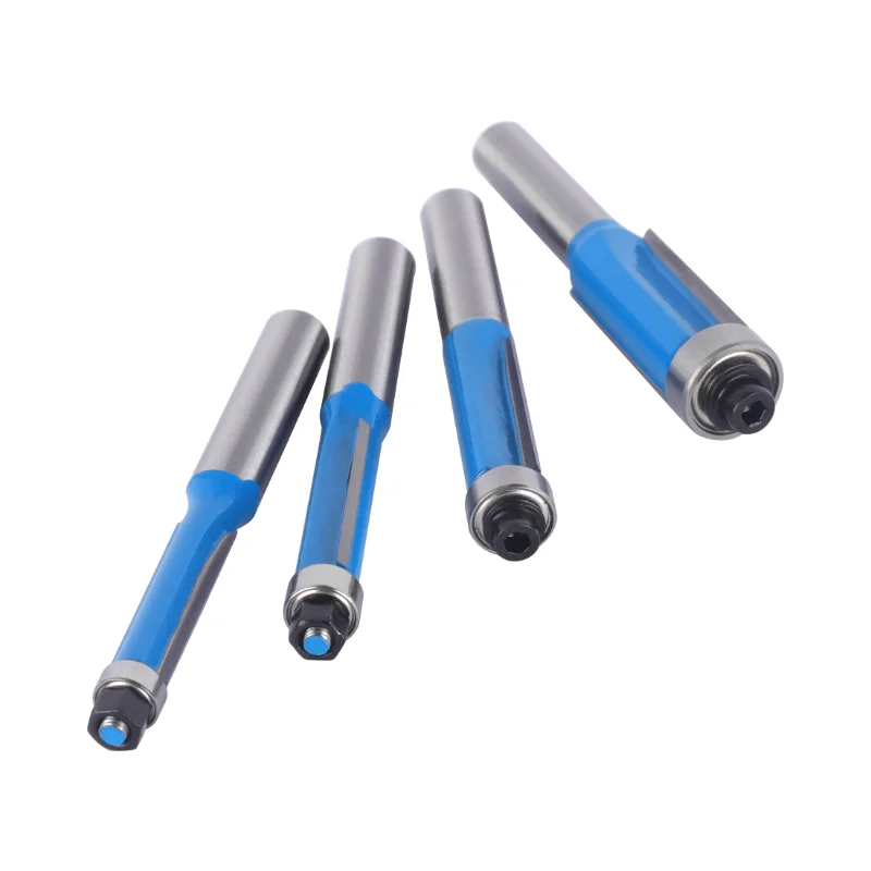 6MM 6.35MM 8MM Shank Flush Trim Bit Router Bits Milling Cutter for Woodworking Bit Face Mill Tools Carbide Cutter End Mill