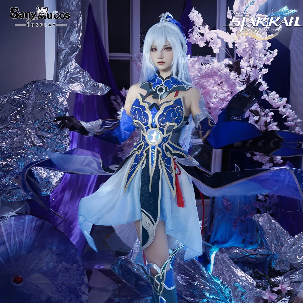 

Premium Edition SanyMuCos Jingliu Cospaly Honkai: Star Rail Game Dress Cospaly Outfit Comic-con Birthday and Holiday Gifts