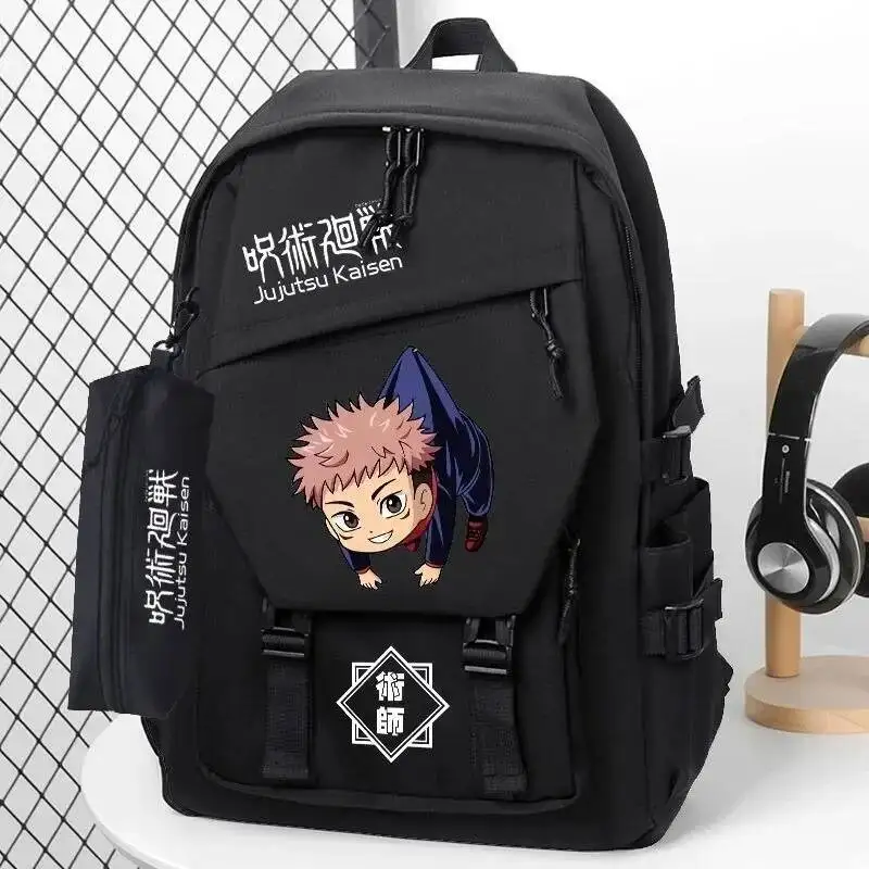 أنيمي لعبة تشيبي Jujutsu Kaisen طالب المراهقين الحقائب المدرسية سعة كبيرة Mochilas حقائب الظهر للهدايا