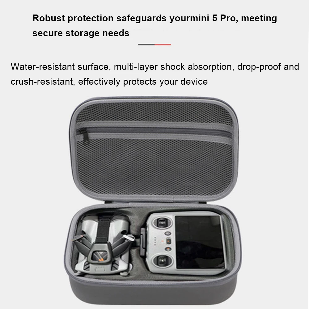 For DJI RC N3/RC2 Remote Control Portable Storage Case PU Waterproof Protection Storage Bag For DJI Mini5 Pro Drone Accessories