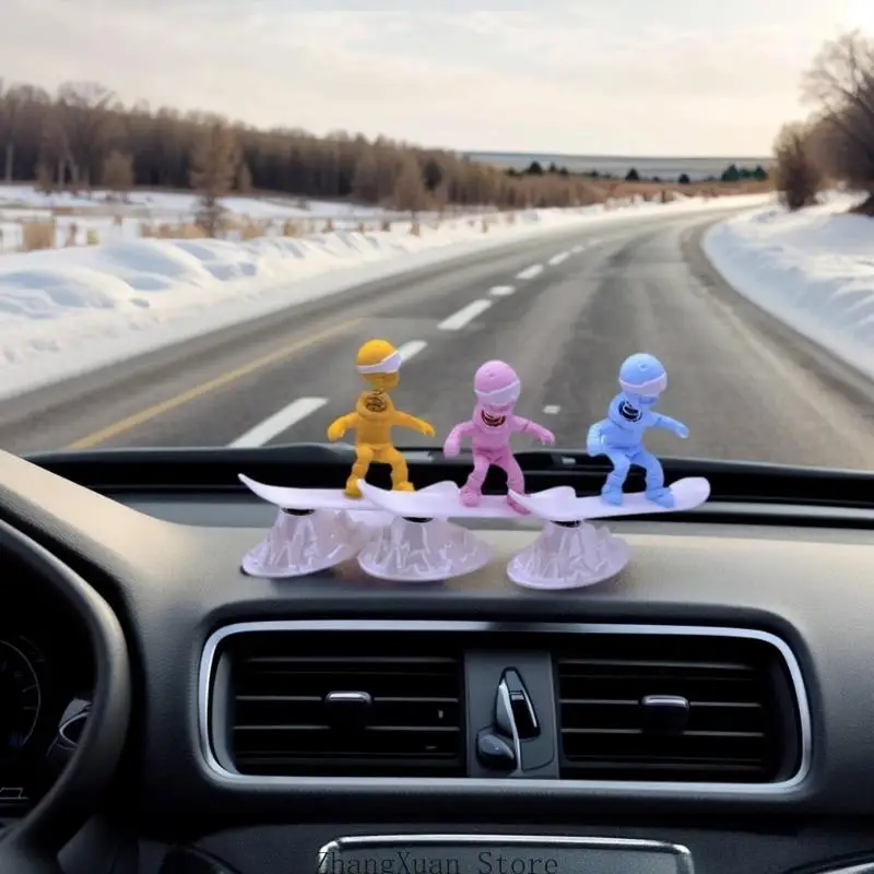3D-gedruckte kleine Skifigur, Schaukelornament, Geschenk für Autoliebhaber und Sammler 3XUF – Detail 3