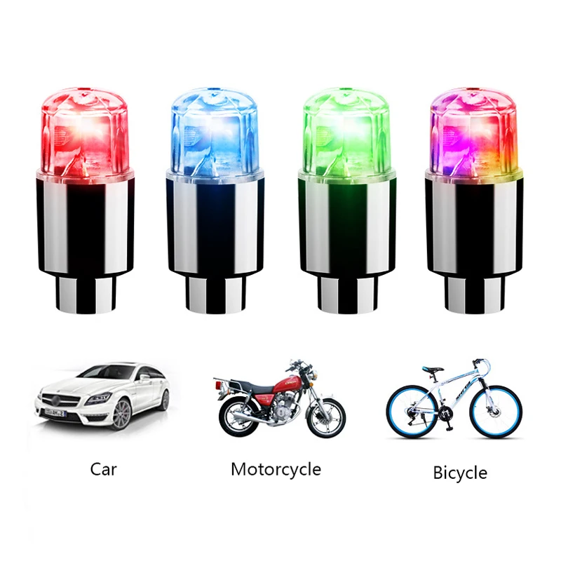 

1/2/4PCS Auto Shining Car Auto Wheel Tire Tyre Light Hub Lamp Air Valve Stem LED Light With Cap Cover Car Styling Light