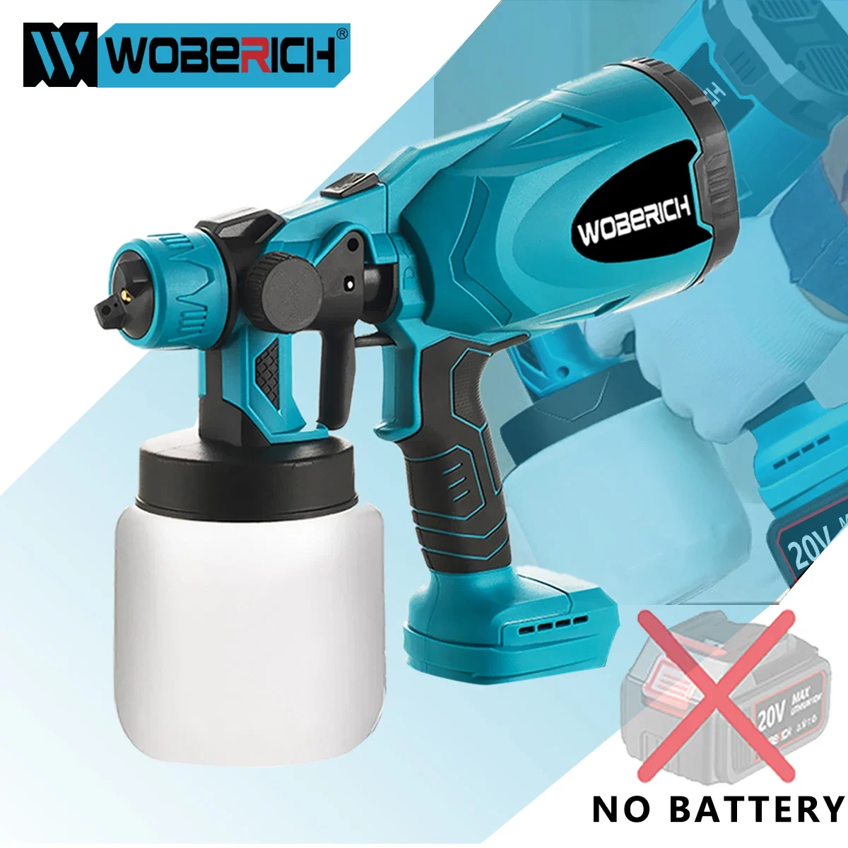 

Cordless Electric Paint Spray Gun Portable Household Disinfection Sterilization For Makita 18V Battery by WOBERICH