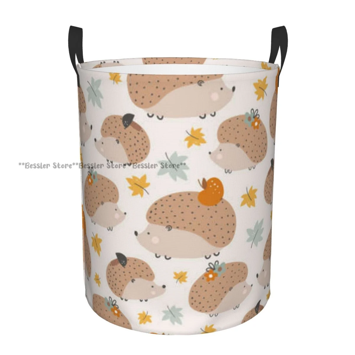 Foldable Laundry Basket for Dirty Clothes Hedgehogs Ann Mushrooms Scandinavian Storage Hamper Kids Baby Home Organizer