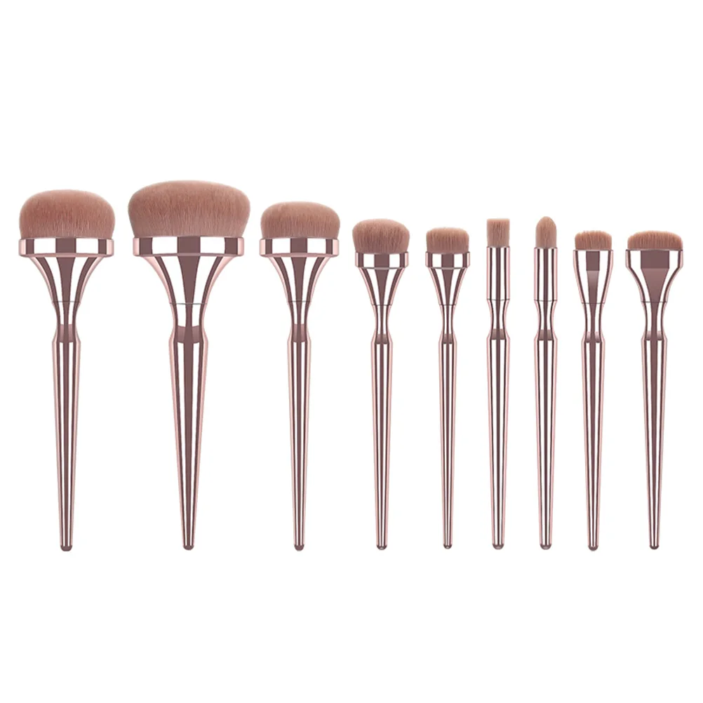 

9pcs Professional Makeup Brushes Set Nylon Bristles Daily Use Women Tools Kit Perfect For Gift