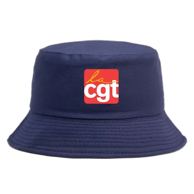 France CGT Reversible Bucket Hat Girl Boy Sun Cotton Summer Hat Men Women Confédération Générale Du Travail Panama Hat