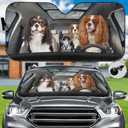 Cavalier King Charles Spaniel Car Sunshade, Spaniel Sun Shade, Spaniel Car Decor, Spaniel Auto Sun Shade, Dog