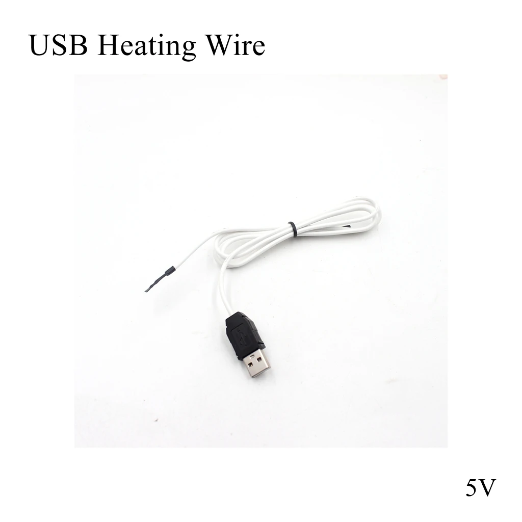 USB Heating Wire Alloy Copper Plug Cable Freeze Infrared Dry Water Fire Pipe Frost Warm Floor Underfloor Sewer Motor Car Auto 5V