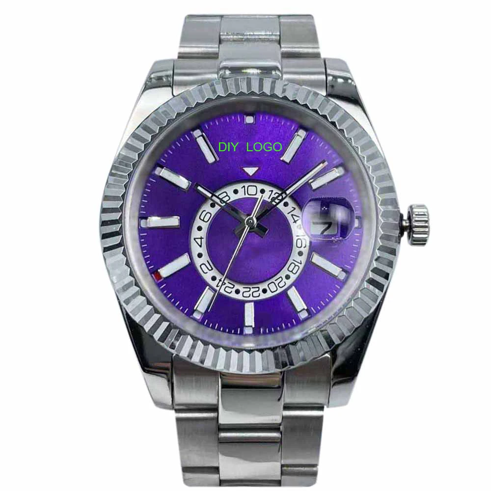 Customized Logo42mmmen's watch with 904 stainless steel and sapphire mirror, the best gift for men