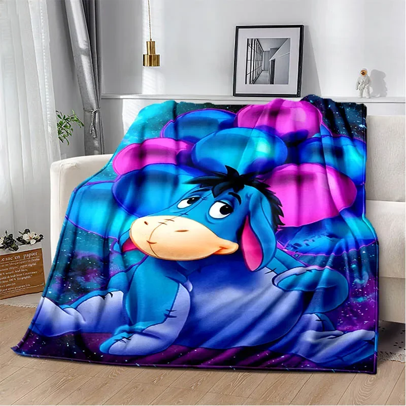 Disney Cartoon Eeyore printed blankets Picnic blanket Warm Flannel blankets Home bed linings blankets for beds Birthday Gift