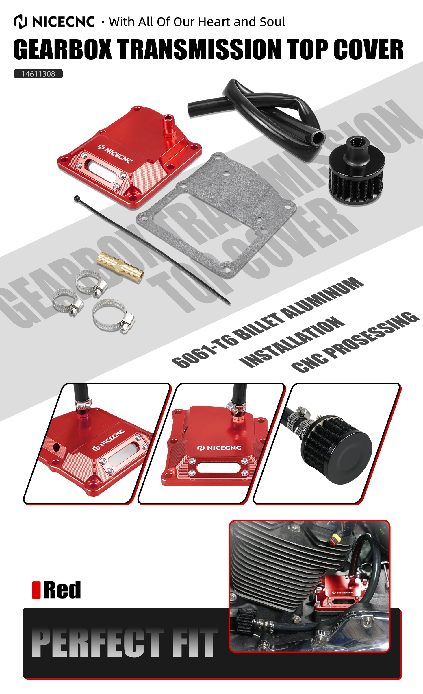 Für Harley-Davidson M8 Motor 2017-2024 Softail Touring Street Glide FLHX Special FLHXS Fat Boy Getriebe Belüftete Obere Abdeckung – Detail 1