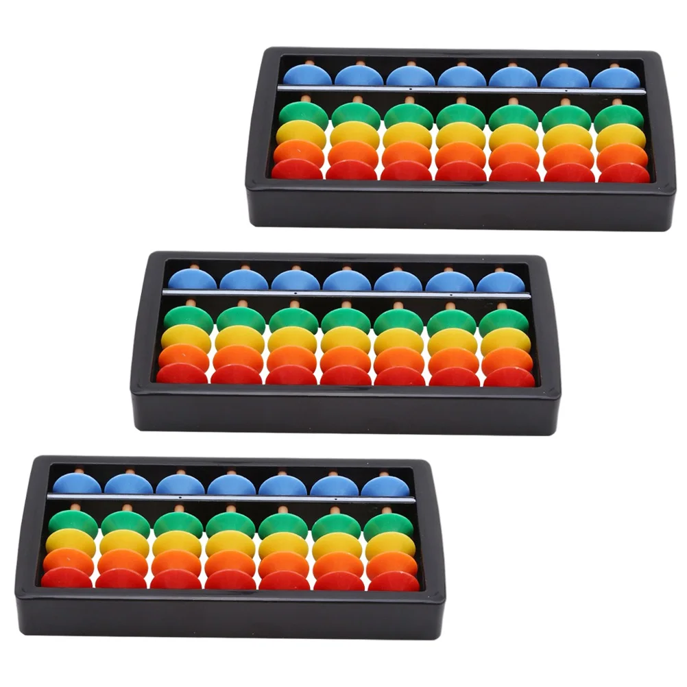 3Pcs 다채로운 주판 어린이를위한 강력한 정신 산술 주판 숫자 학습 계산 기술 유아 교육 도구