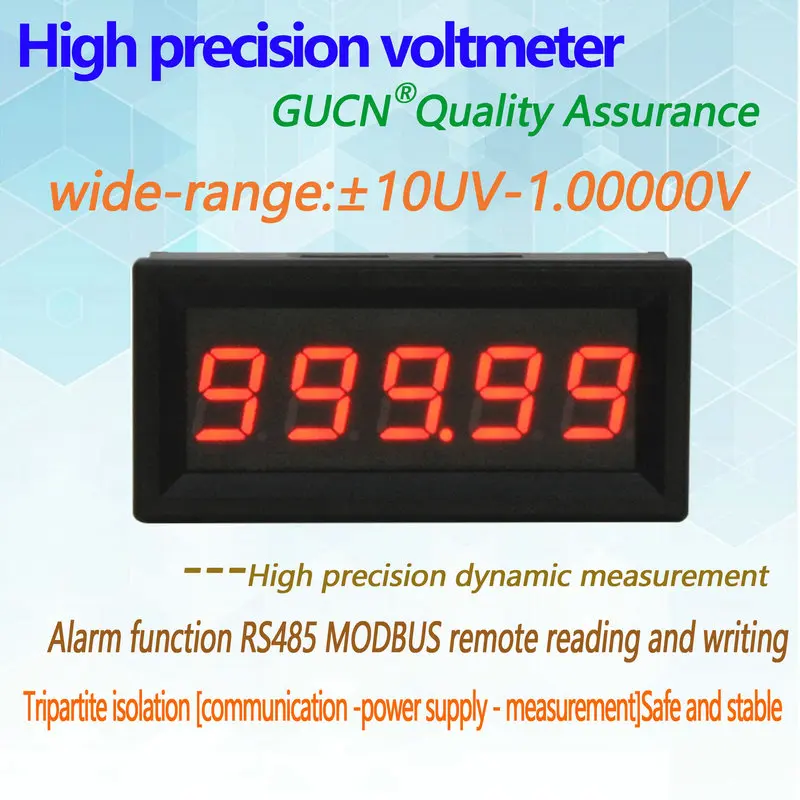 BY539V Guichen 5-bit microampere high-precision digital ammeter ± 10UV - ± 1.00000V Communication RS485