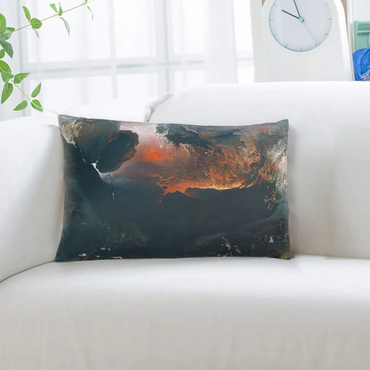 The Great Day Of His Wrath - John Martin - 1840 Rectangle Pillowcase Cushion Cover Decorative Bedroom Bed Home Throw Pillow