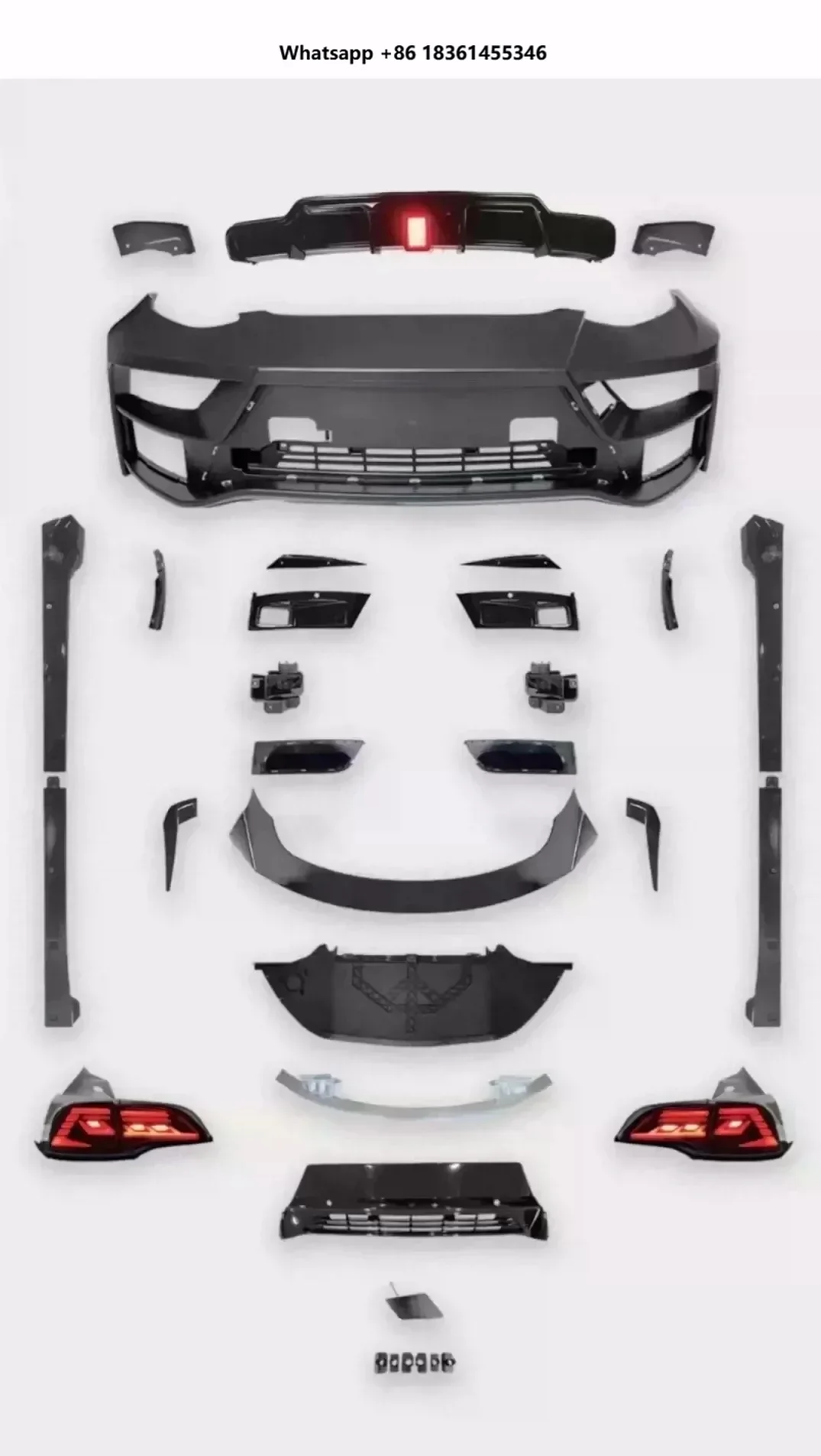 For  Model 3 convert side skirt front rear lip fender Mudguard Car Accessories Front bumper Taillight assembly body kit