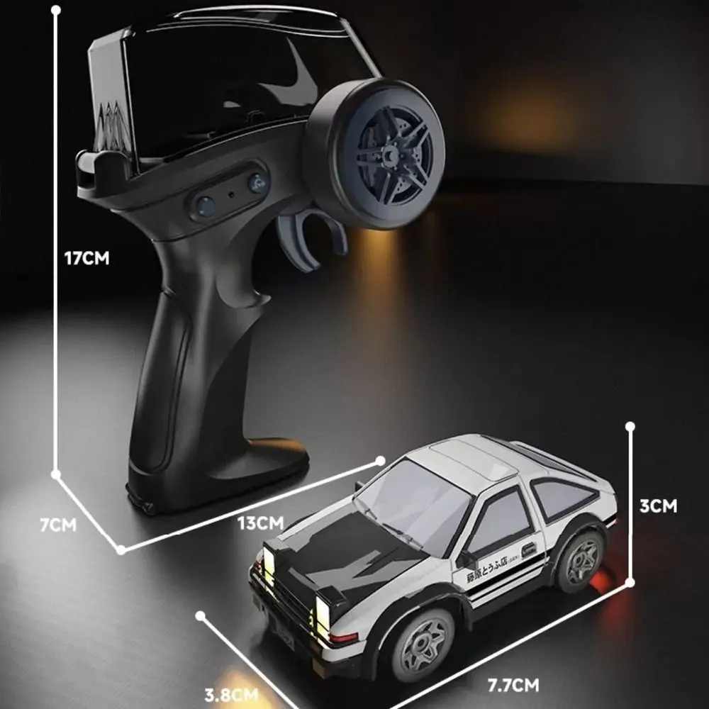 New Plastic RC Drift Car 1/64 MINI AE86 Racing Sports RC Stunt Car Black&White Electric Vehicle Toys Adults Kids