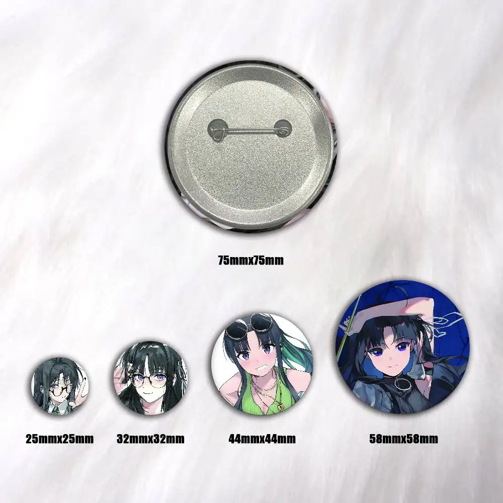 S-Subaru Anime A-Awa Creative Round Button Badges Cute Pin Brooch for Backpack Clothes Lapel Jewelry