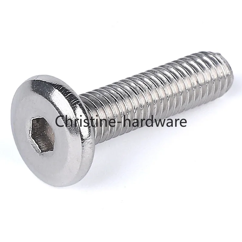 

Stainless Steel 304 Plated Flat Head Chamfered Hexagon Socket Bolt M4M5M6M8 X 20mm Silver Furniture Matching Screw