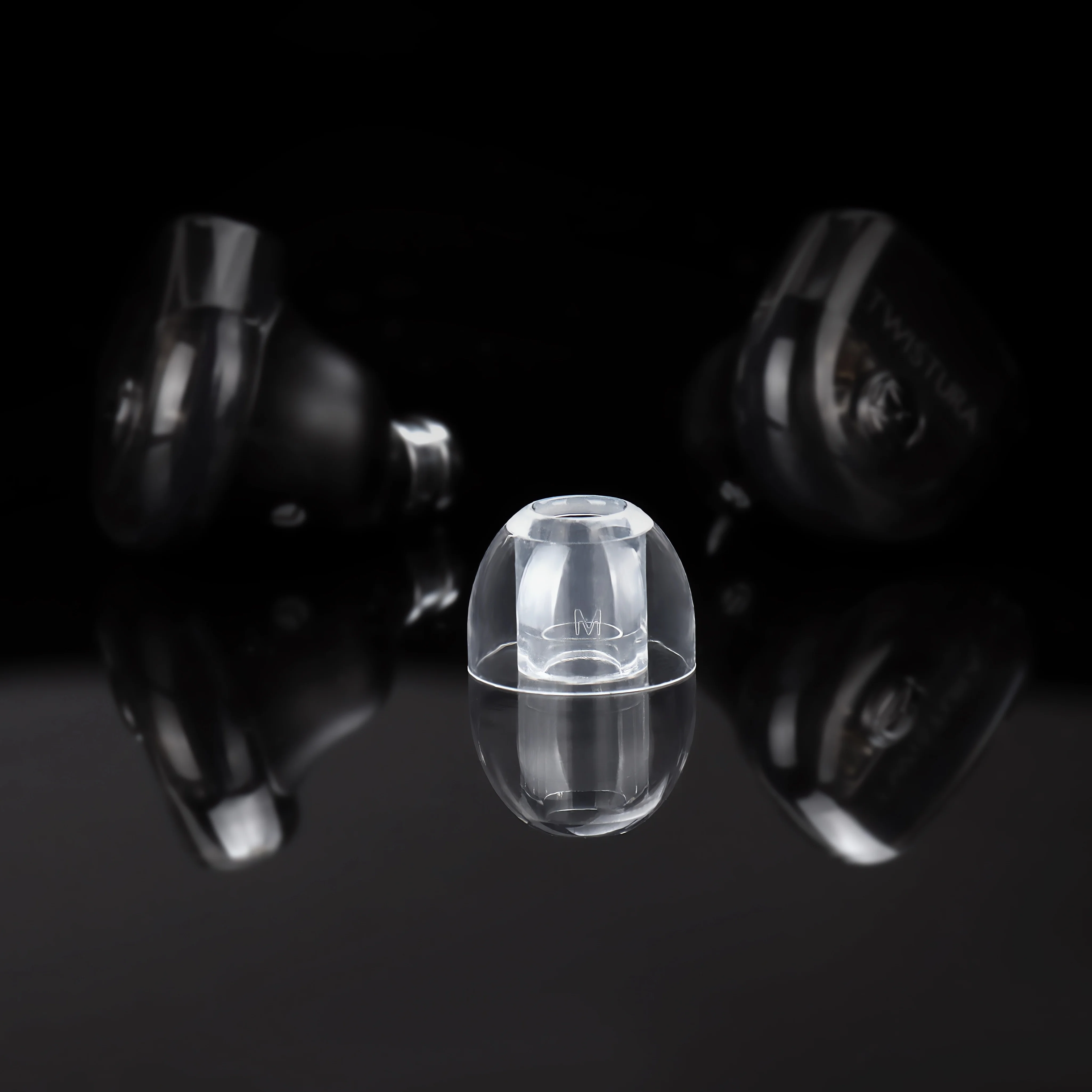 TWISTURA Stars 이어팁 크리스탈 클리어 액체 실리콘 이어팁 SML-3쌍