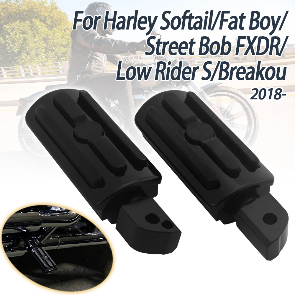 

1 пара подножек для заднего пассажира, подставка для ног мотоцикла для Harley Softail Slim Breakout Fat Bob Lower Rider Sport Glide Street Bob