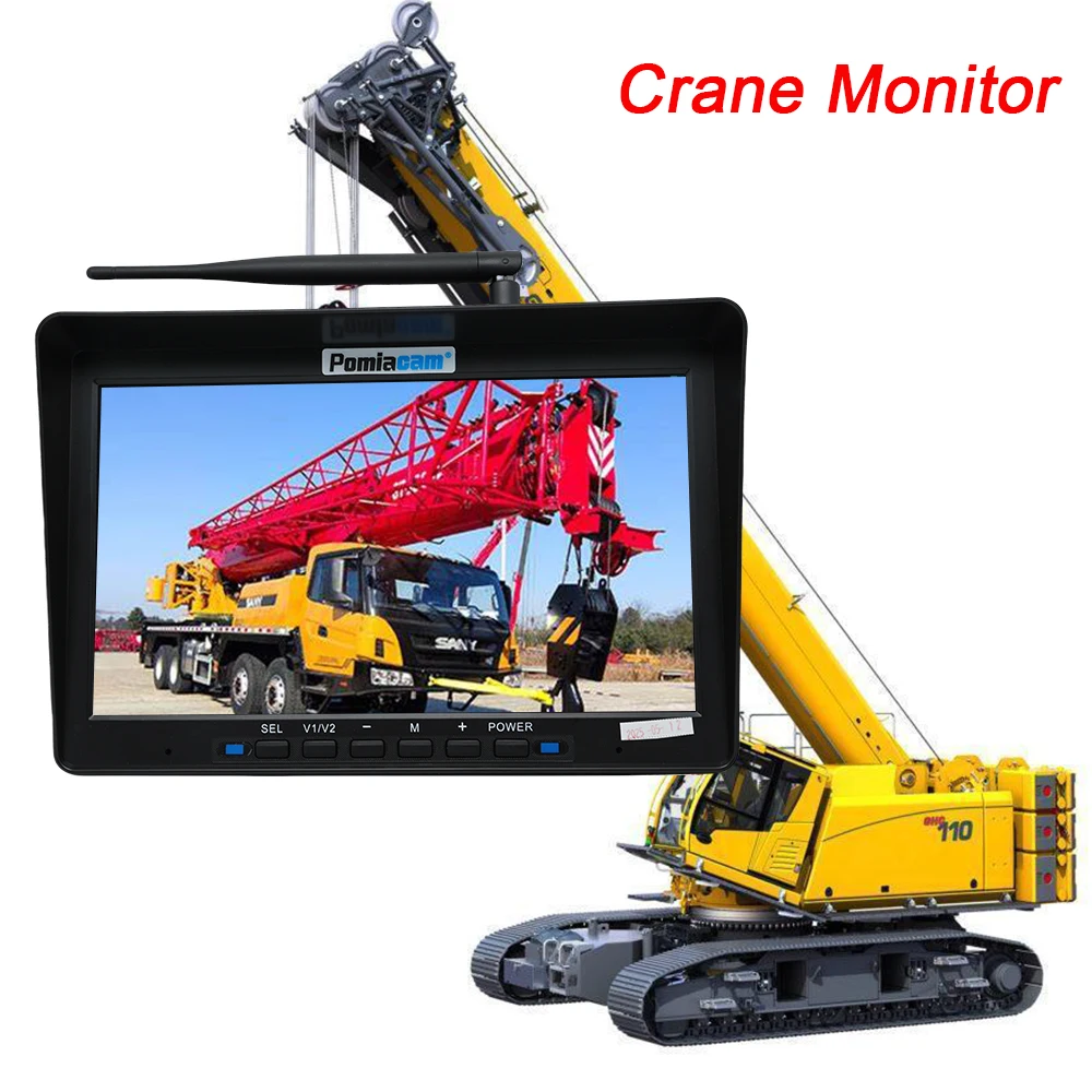IP0002 10.1インチIPSスクリーンWIFIMCAMクレーンモニター、ループ録画、ワイヤレスモニター、CCTVカメラ、30倍ズーム、1080P、タワー式クレーン監視用