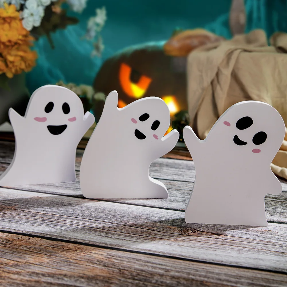 

New Halloween Horror Ghost Crafts Home Desk Accessories Pumpkin Monster Decoration Cute Ghost Ornaments Funny Little Ghost Set