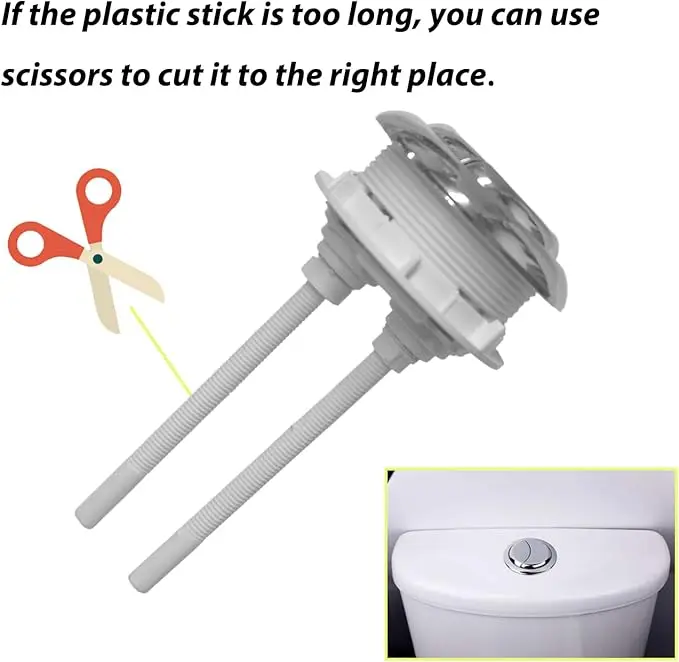 

Universal Dual Flush Toilet Water Tank Button Round Valve Push Button Flush Toilet Seat Water Tank Valve Bathroom Parts