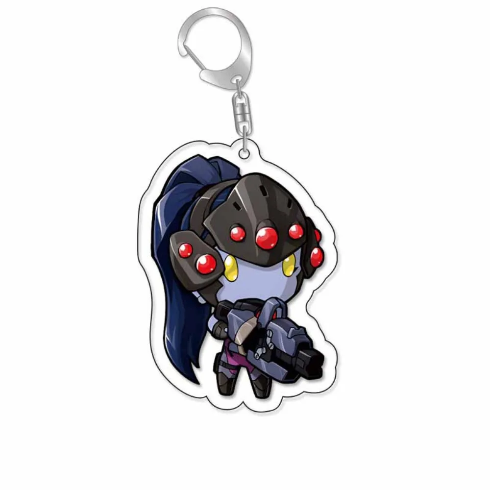 Game Overwatch Acrylic Keychain Backpack Hanging Keyring Pendant DVA Genji Shimada Hanzo Decoration Accessories Ornament Gifts