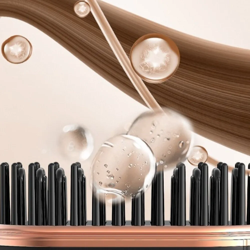 فرشاة فرد الشعر الكهربائية الصغيرة، أداة تصفيف الشعر المحمولة، مشط فرد الشعر اللاسلكي القابل لإعادة الشحن #4
