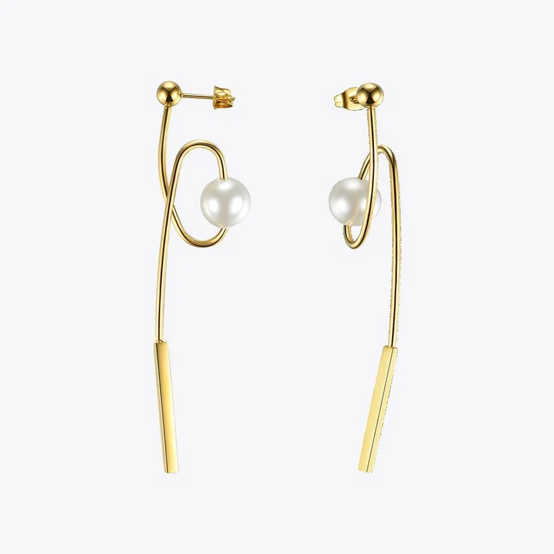 

Enfashion Star Trails Earrings Stainless steel Gold color Dangle Earrings for women Long Earings Jewelry Wholesale 181069