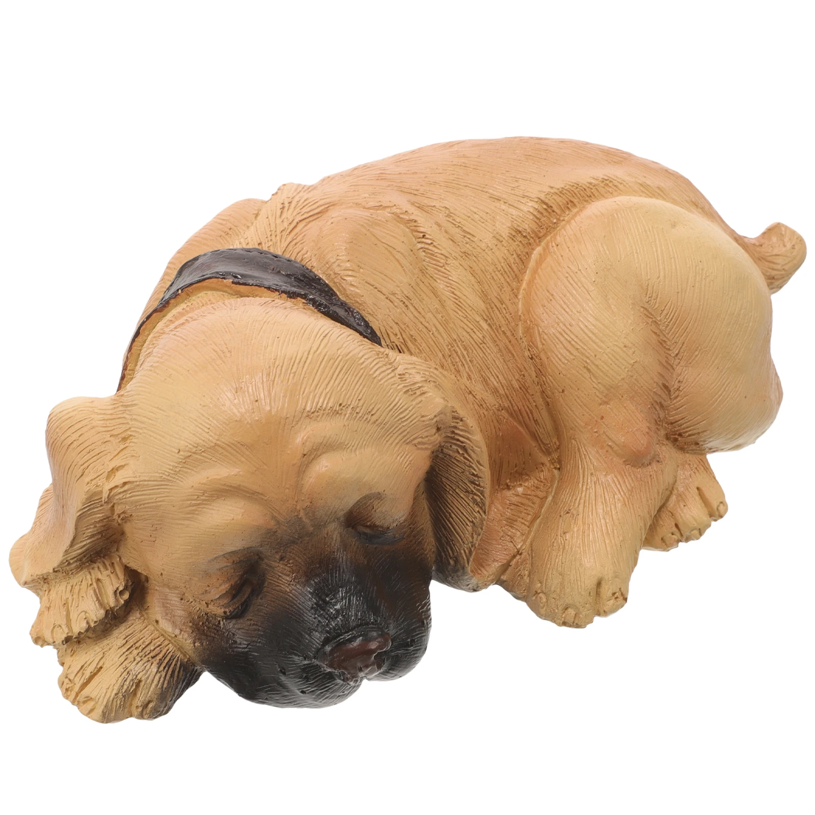 Weerbestendige puppysleutelverbergdoos buitentuinhars vermomd als decoratie voor gebruik op tuin of terras Tuinbeeld