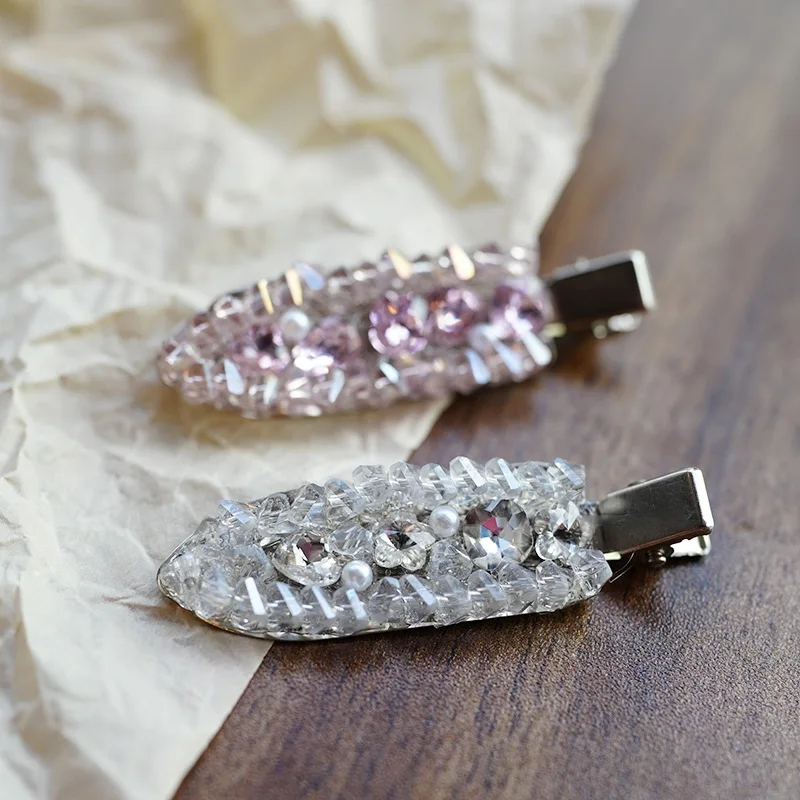 2026 كوريا لطيف لامعة حجر الراين دبابيس الشعر النساء الفتيات مقاطع الشعر دبابيس المشابك اكسسوارات مشبك شعر أغطية الرأس غطاء الرأس حلية