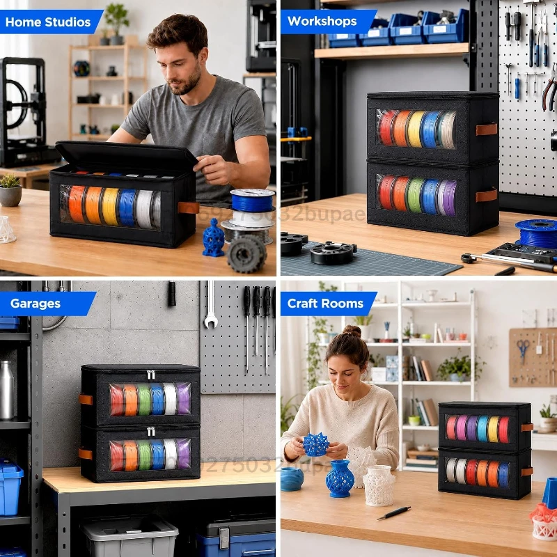 Filament Storage Bag - 3D Printer Filament Storage Containers, 3D Printing Accessories Holder Rack for Home, Office Workshop - view 4