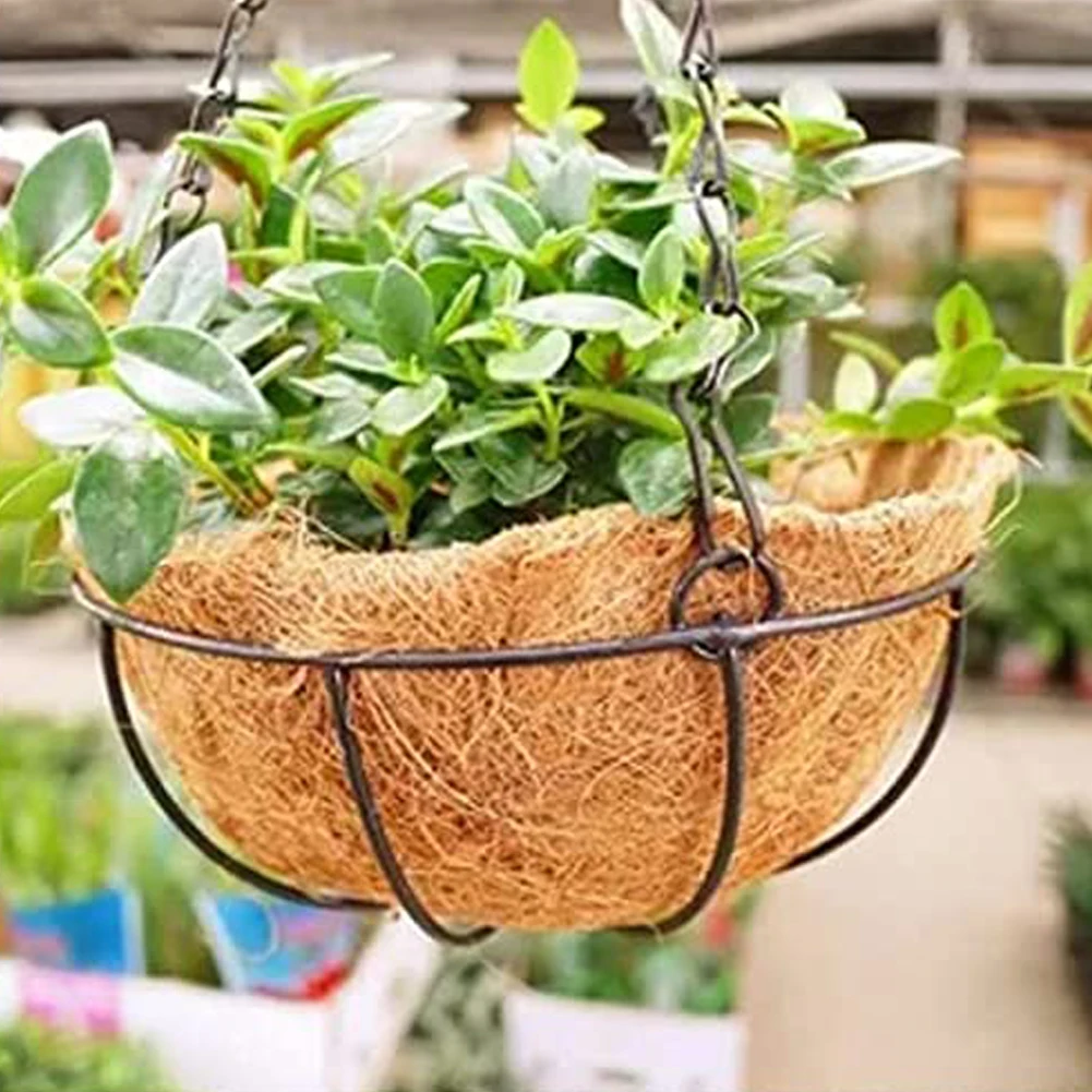 8/10/12/14/16/18 Inch Hanging Basket Liner Round Coconut Liners for Planters 100% Natural Coco Basket Replacement Liner Outdoor