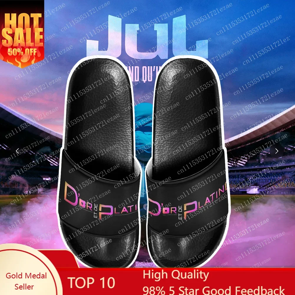 C'est Pas Des Lol Rapper JUL Julien Mari Slippers Home Water Shoes Men Women Teenagers Beach Pool Sandals Custom Summer Slipper
