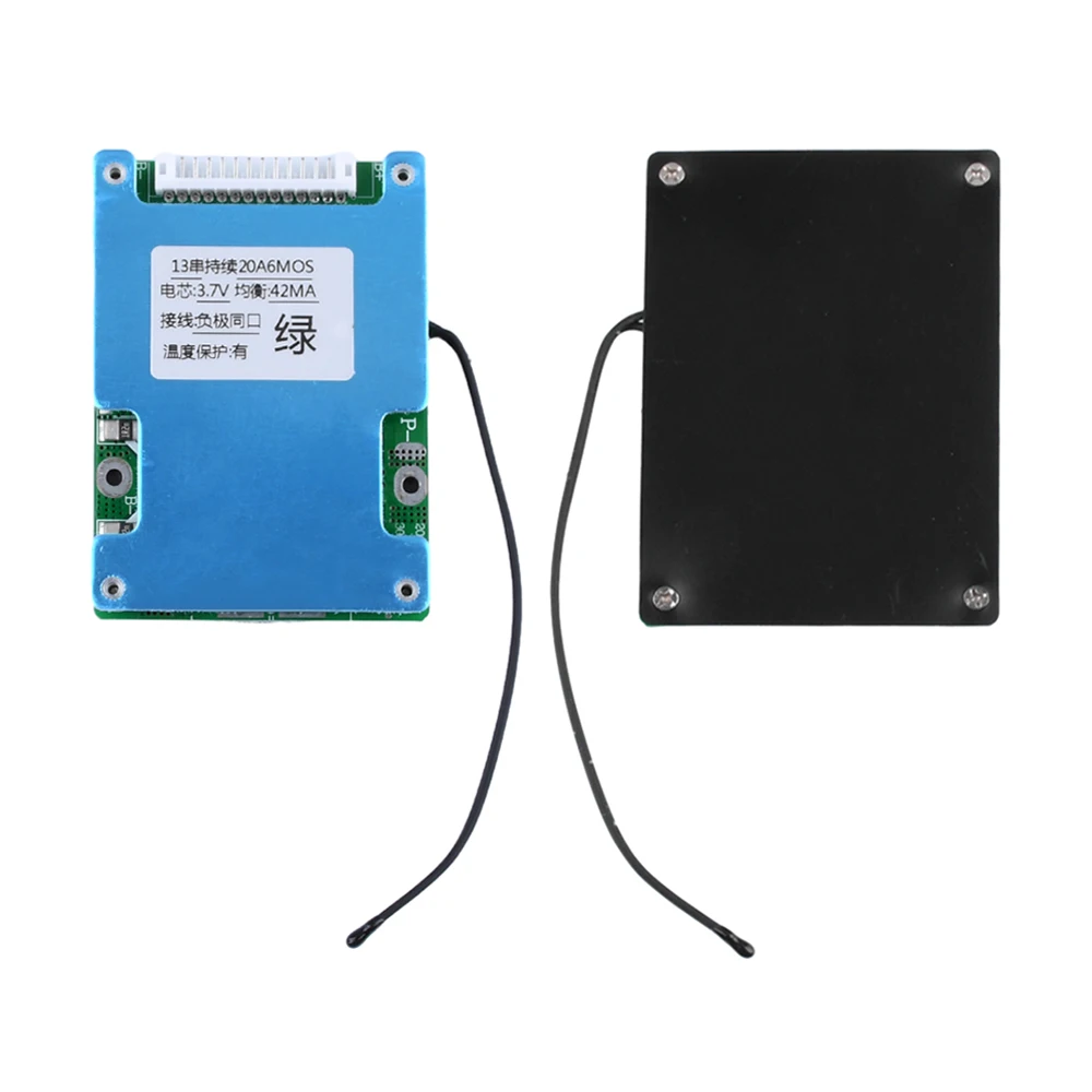 13S 48V 20A/30A Same Port Lithium Battery Protection Plate Active Equalization Module With Temperature Protection BMS