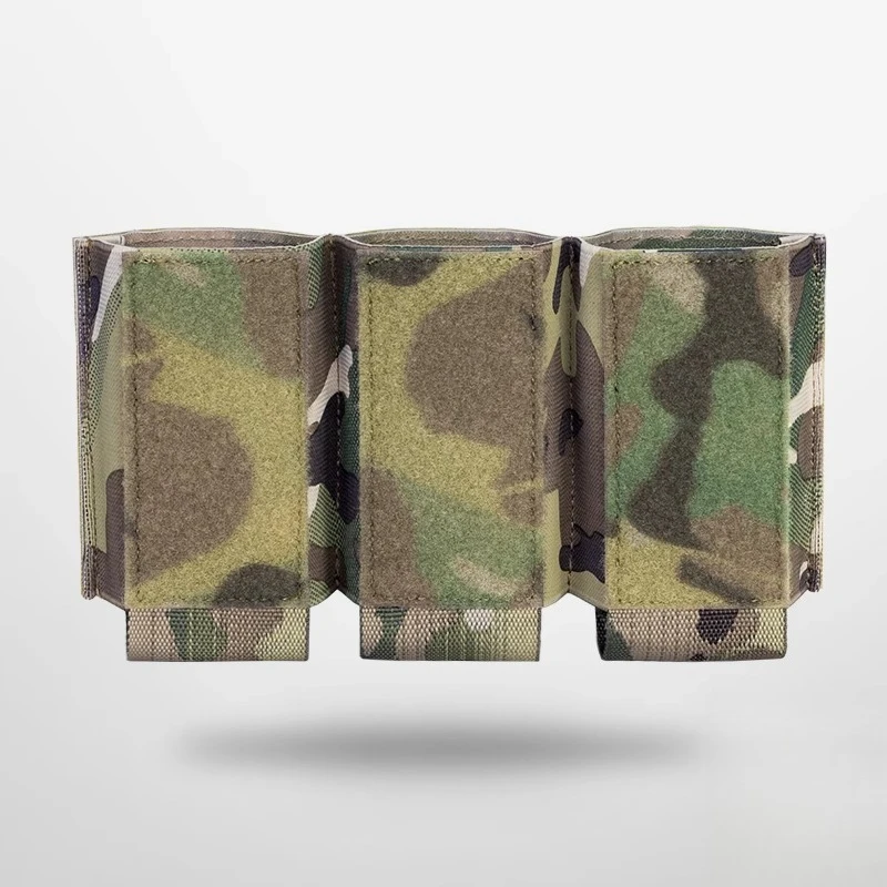 Tactical Triple Mag Pouch Hook Loop Elastic Quick Access Excellent Retention Compatible Various Platforms