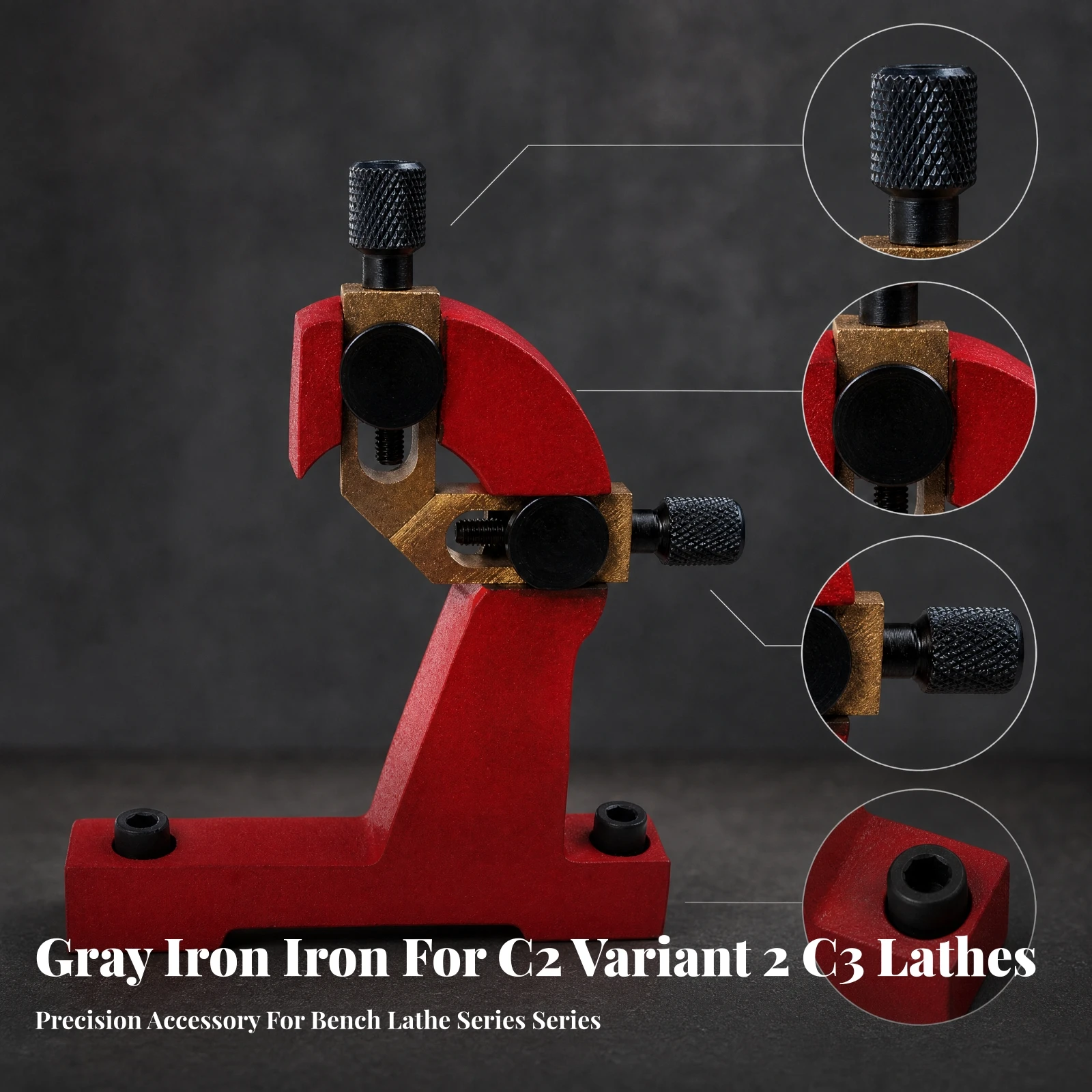 Lathe Accessory Sturdy Lathe Follow Rest for Machinists, Turning Operations, Metalworking