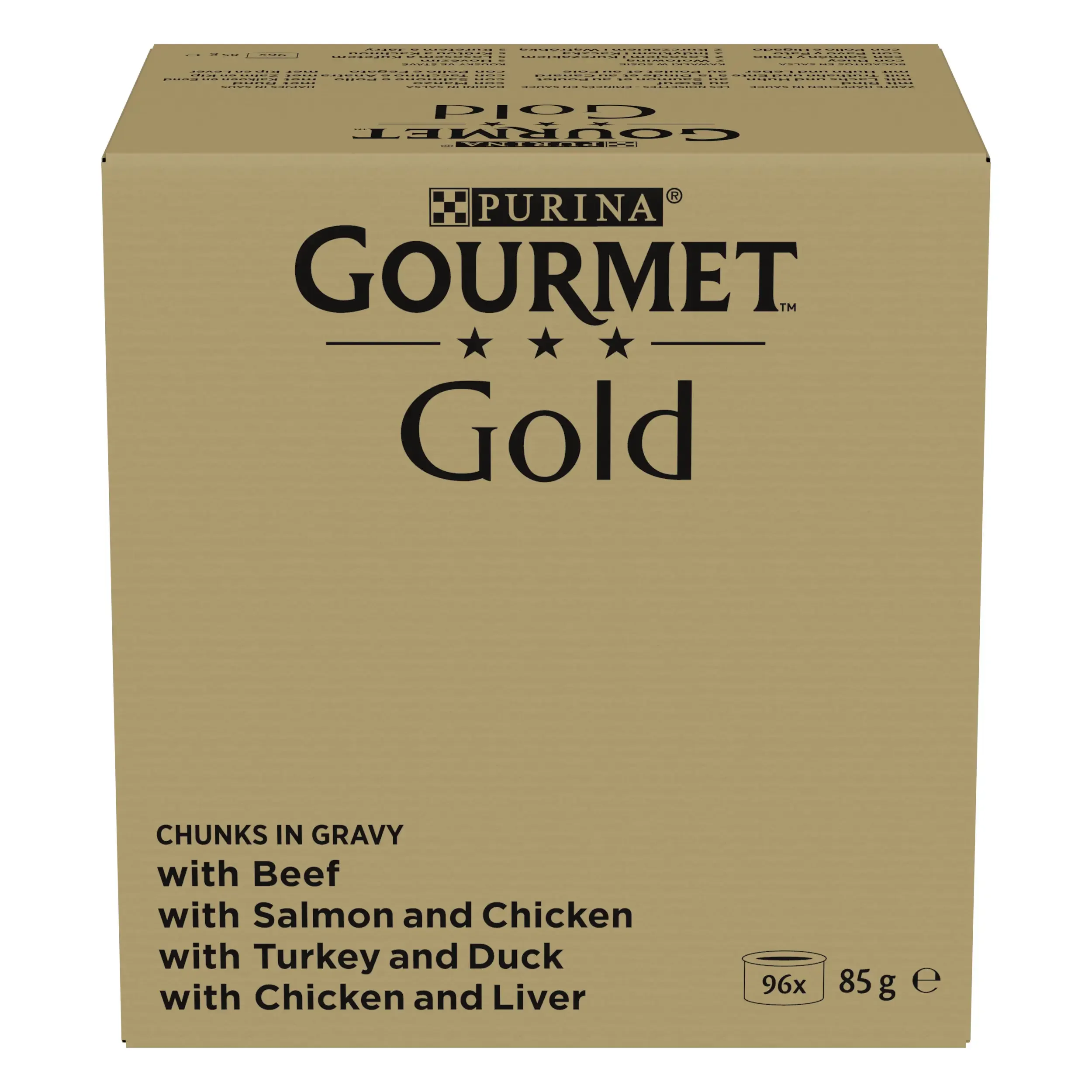 Gourmet Comida Húmeda en Multipack Gold Bocaditos en Salsa Sabores Surtidos para Gatos - 12x85 gr