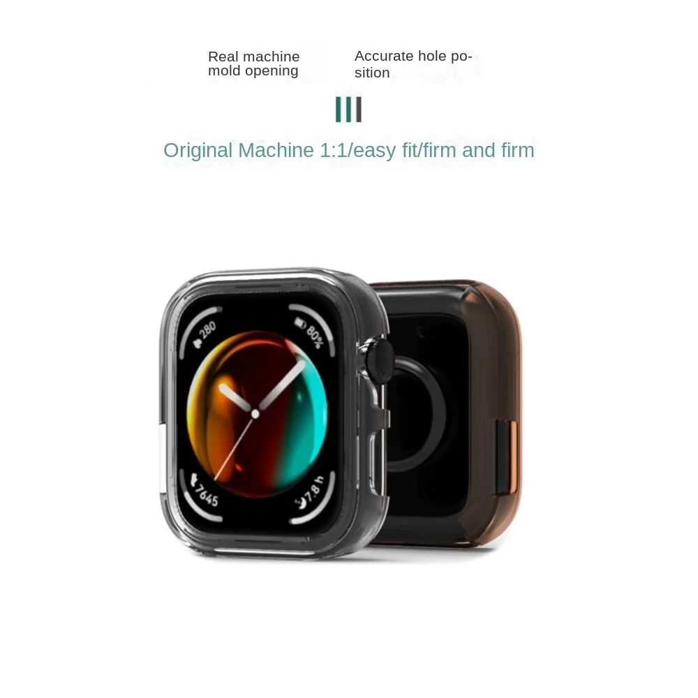 حافظة واقية لساعة TPU للساعة الذكية مقاومة للصدمات وغطاء شبه تغطية وشفافة شفافة لساعة Huawei Watch Fit 3