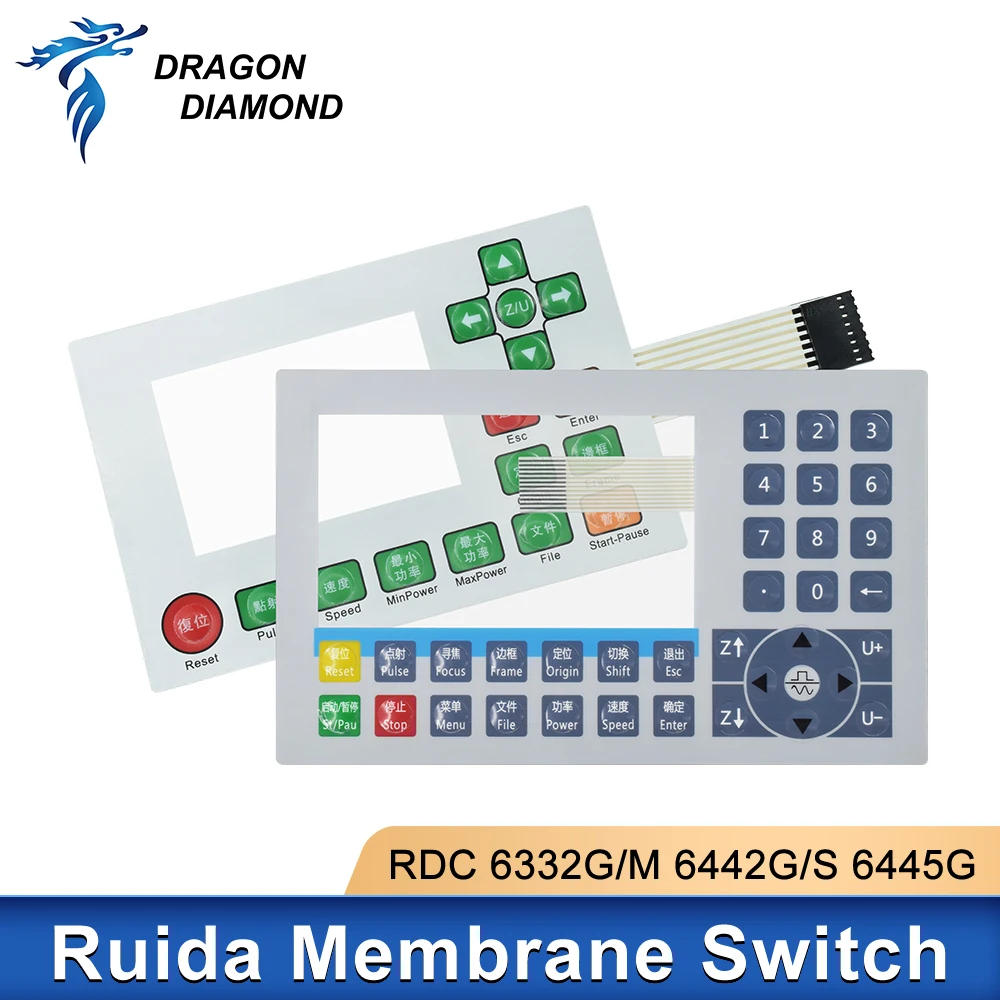 Ruida Membrane Switch For Laser Engraver RDC6332G RDC6332M RDC6442S RDC6442G RDC6445G/GZ Switch Films Keyboard
