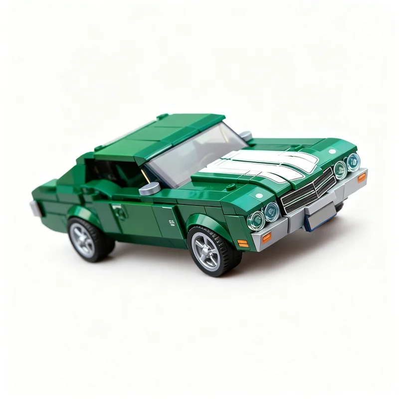 372pcs MOC City Champions Chevroletes Chevelle SS John Wick Model Building Blocks Christmas Gift Toys Architecture Brick Craft - view 4