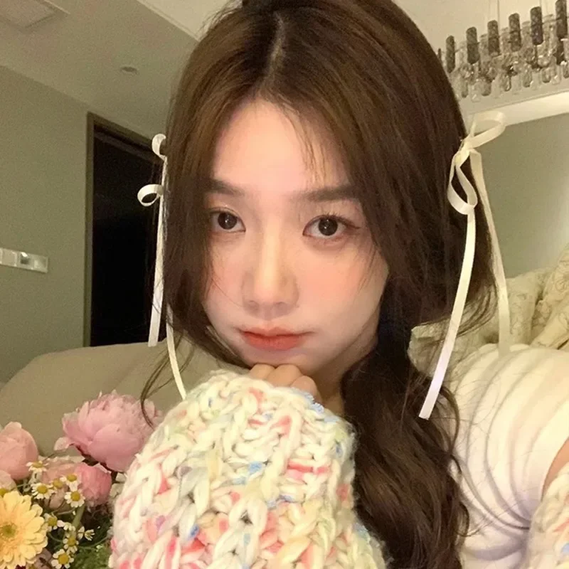 Bowknot Hair Clips Sweet Ballet Ribbon Colored Satin Hair Clips Spring Summer Girls Party Mini Grab Clips Hair Accessory Gifts